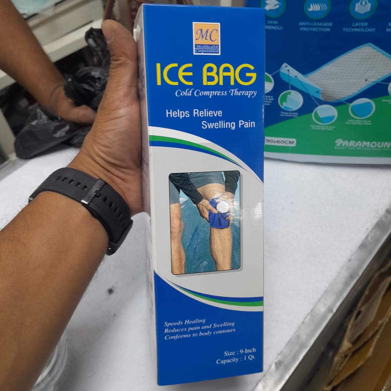 Ice Bag, Hot & Cold Therapy Reusable for Injuries Pain Relief, 9 Inch, Royal Blue - MyStyleBD