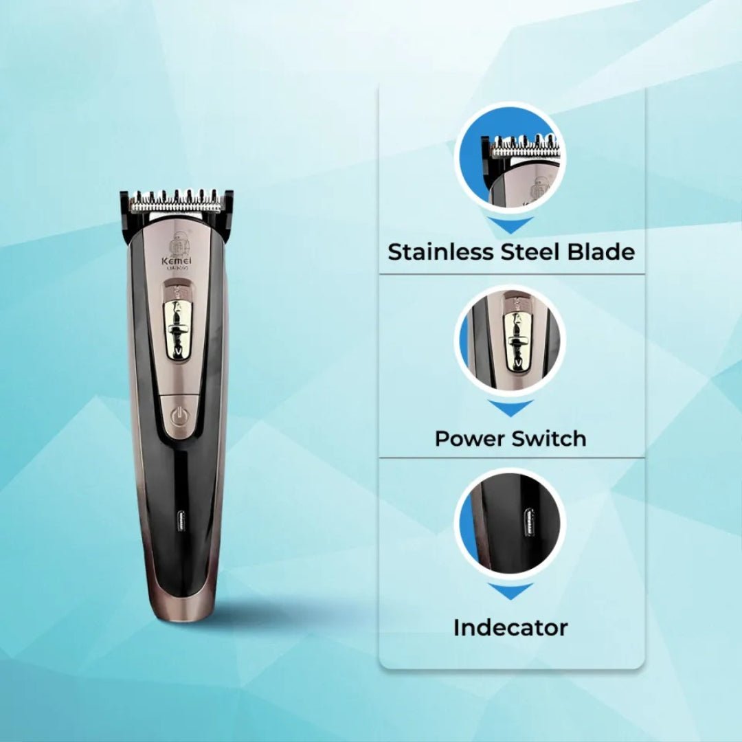 Kemei KM - 9050 Rechargeable Hair Trimmer - MyStyleBD