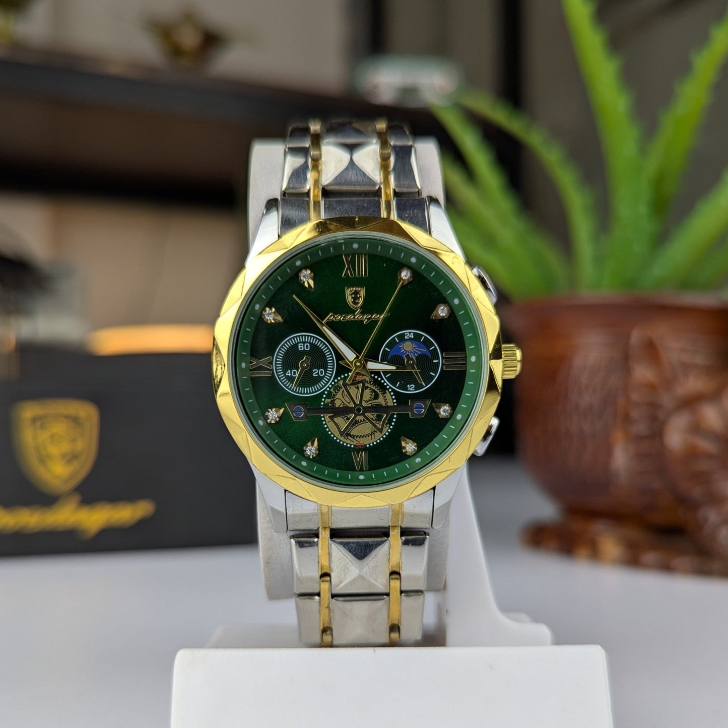 POEDAGAR 996 Luxury Man Luminous Chronograph Watch for Men Stainless Steel Men's Quartz Watches - MyStyleBD