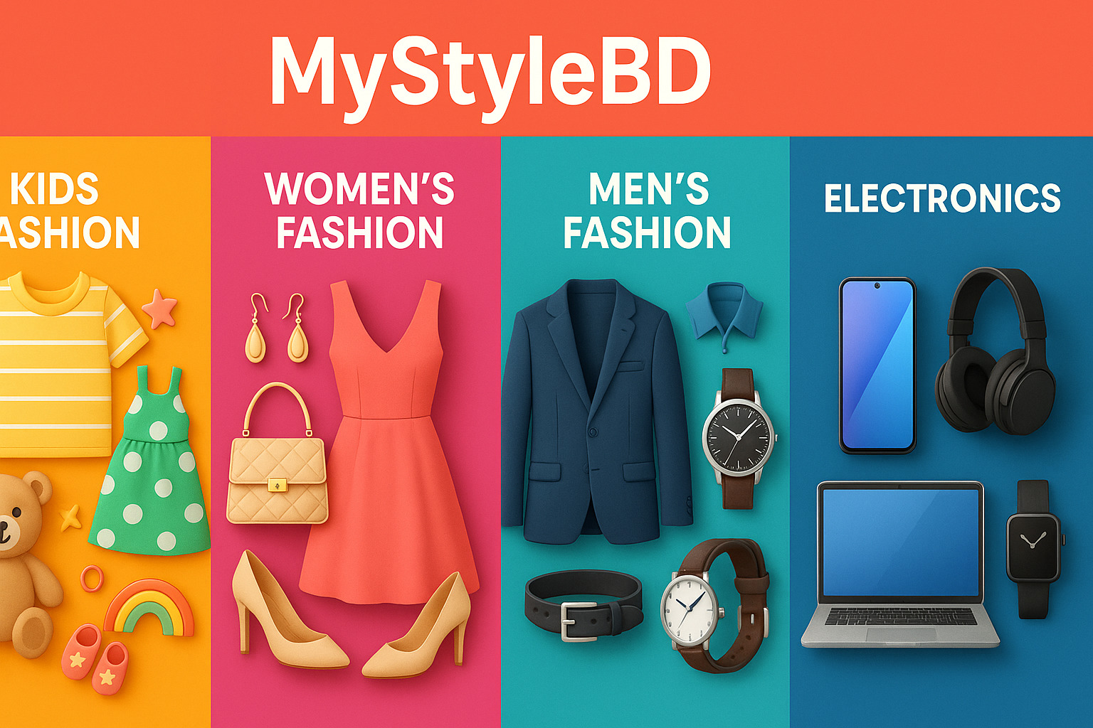 FASHION FOR KIDS,WOMEN,MEN AND ELECTRONICS ALL ITEMS BANNER