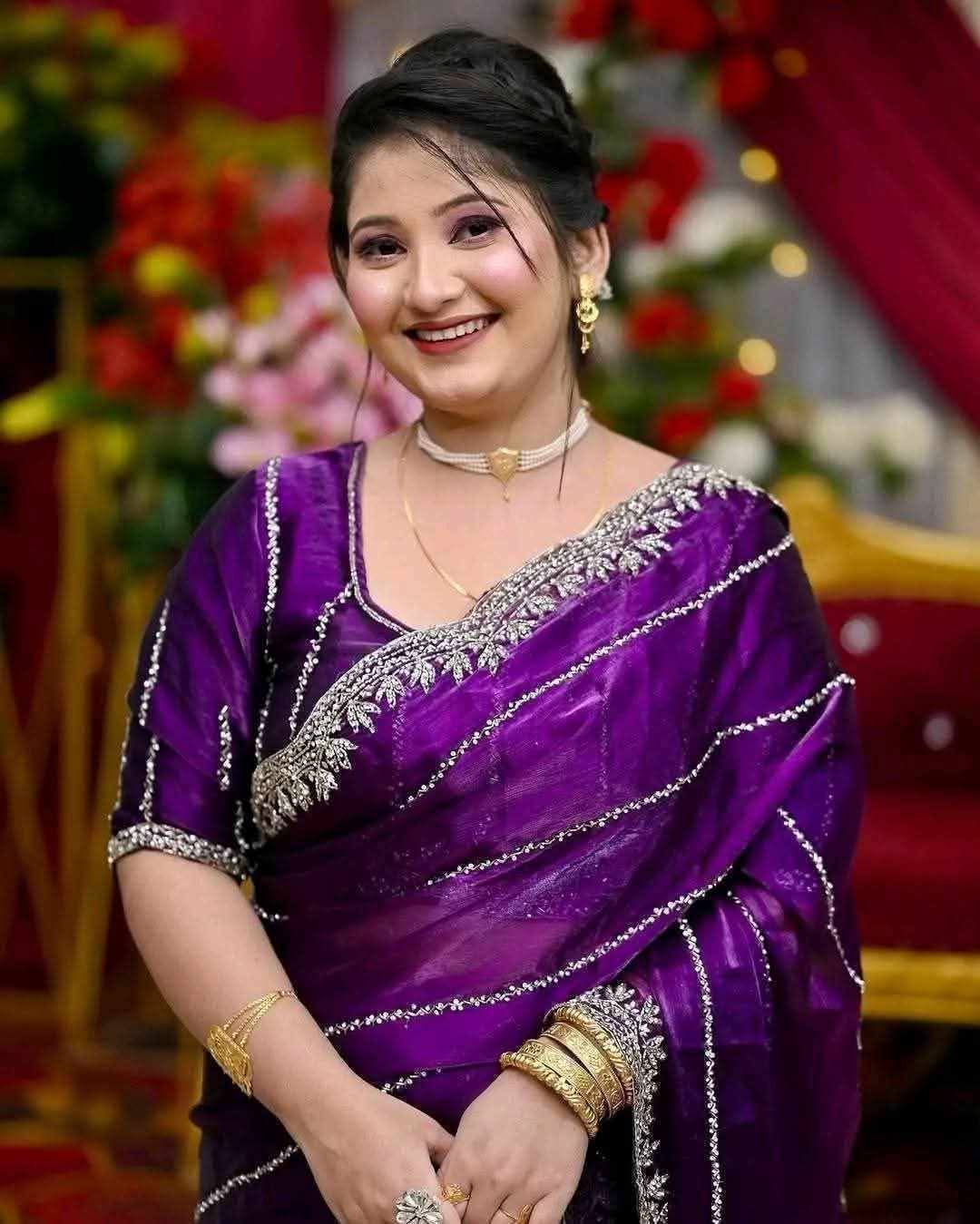 Georgette Embroidery Sharee with Blouse Piece - MyStyleBD