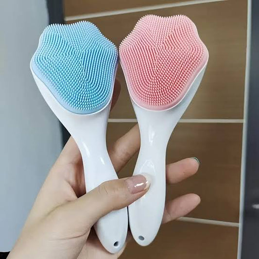 Face Scrubber Brush Silicone Facial Cleansing Brush Face Wash Brush (Pack of 1)