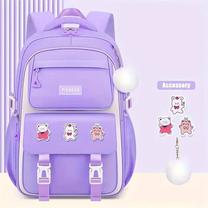 Kids Backpack Children School Bags Waterproof Primary Schoolbag Book Bag (Pink) - MyStyleBD