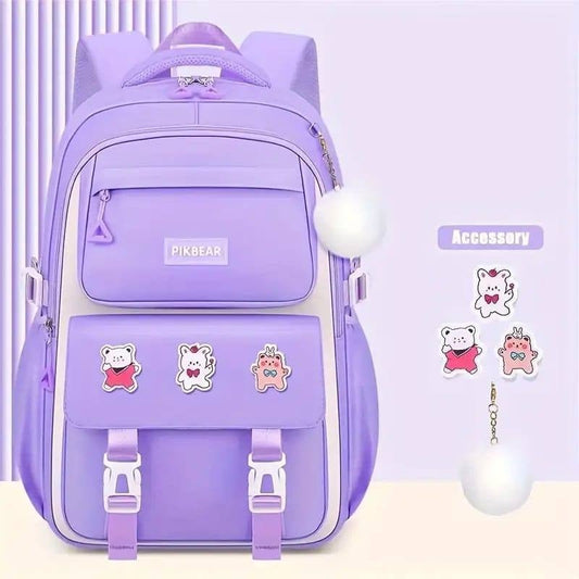 Kids Backpack Children School Bags Waterproof Primary Schoolbag Book Bag (Pink) - MyStyleBD