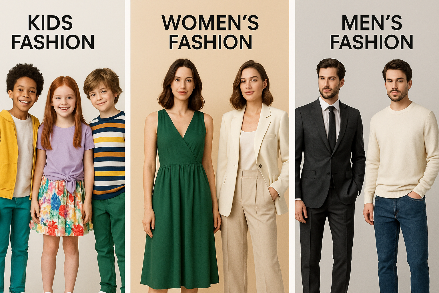 KIDS FASHION WOMEN MEN FASHION