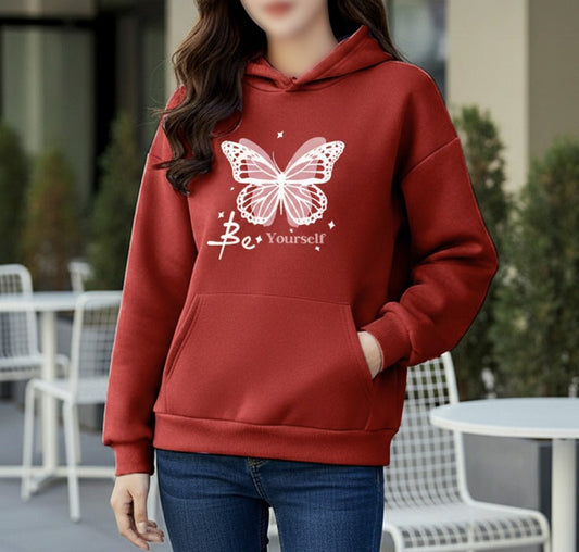 Premium Comfortable Printed Ladies Winter Hoodie - MyStyleBD