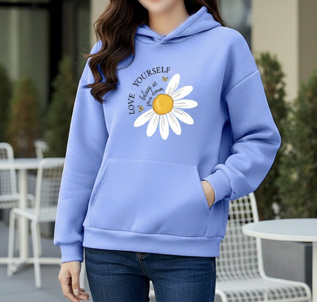 Premium Comfortable Printed Ladies Winter Hoodie - MyStyleBD