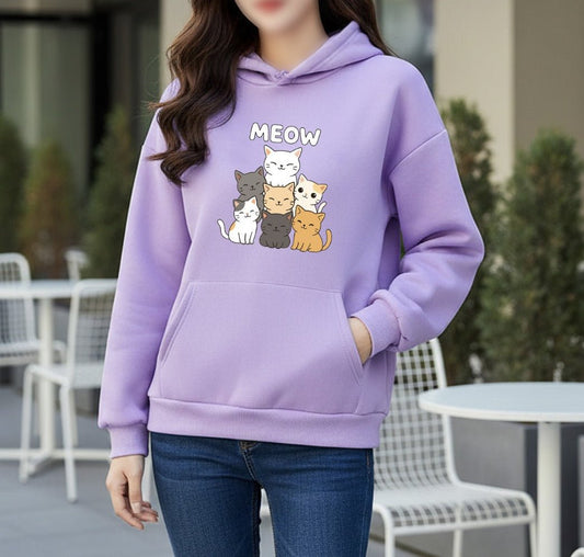 Premium Comfortable Printed Ladies Winter Hoodie - MyStyleBD