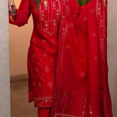 Premium cotton computer printed Boyel fabrics 3 Piece - MyStyleBD