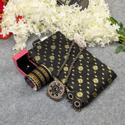 Premium Half Silk Jamdani Saree Combo Set - MyStyleBD