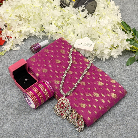 Premium Half Silk Jamdani Saree Combo Set - MyStyleBD