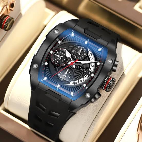 TISSELLY model 6623 - impermeável Tonneau Quartz Relogios para Homens, Tonneau Aço, Alta Qualidade, China Fábrica, Preço de Atacado - MyStyleBD